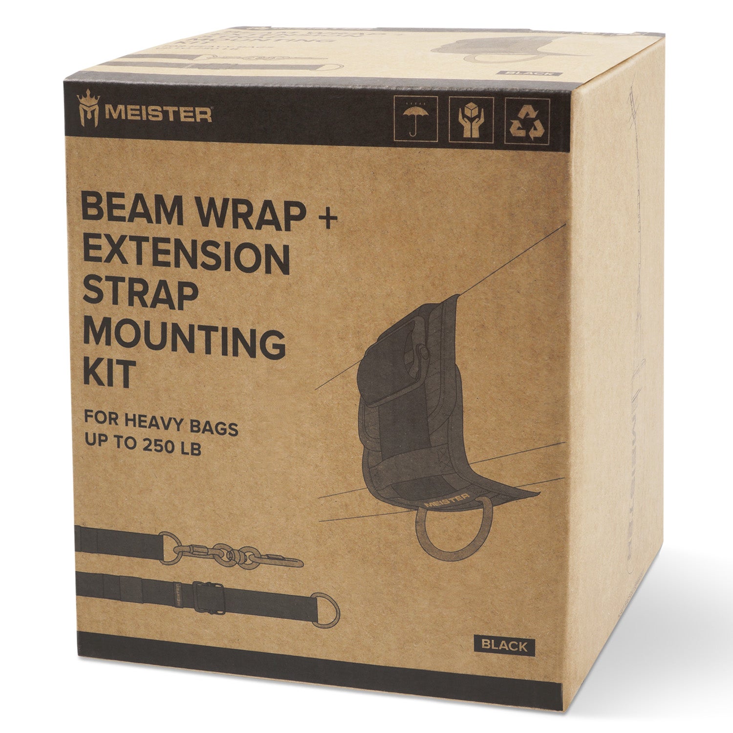 Meister Beam Wrap + Extension Strap Mounting Kit for Hanging Heavy Bags