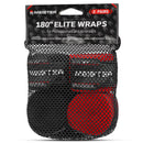 Meister ELITE 180" Elastic Hand Wraps - 2 Pack - Black / Red
