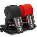 Meister ELITE 180" Elastic Hand Wraps - 2 Pack - Black / Red