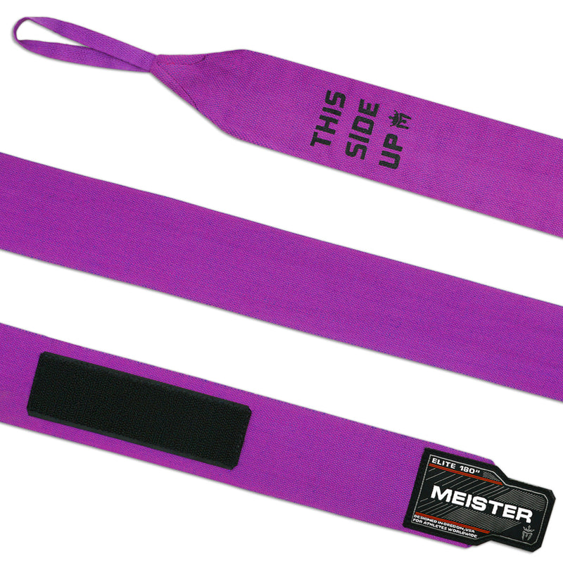 Meister ELITE 180" Elastic Hand Wraps - Royal Purple