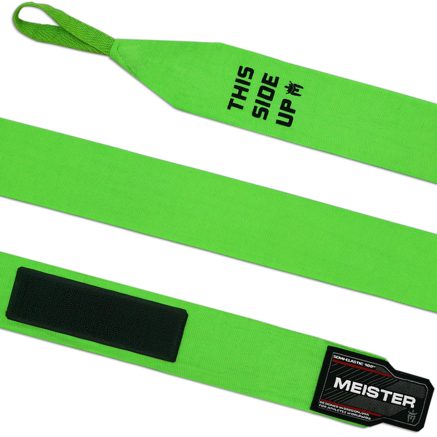 180" Semi-Elastic Hand Wraps for MMA & Boxing (Pair) - Neon Green