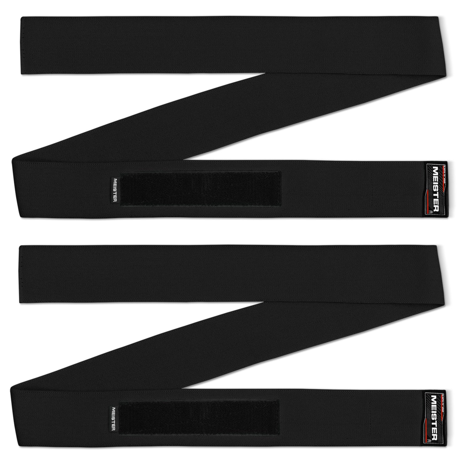 Meister 72" Elastic Weightlifting Knee Wraps - Black