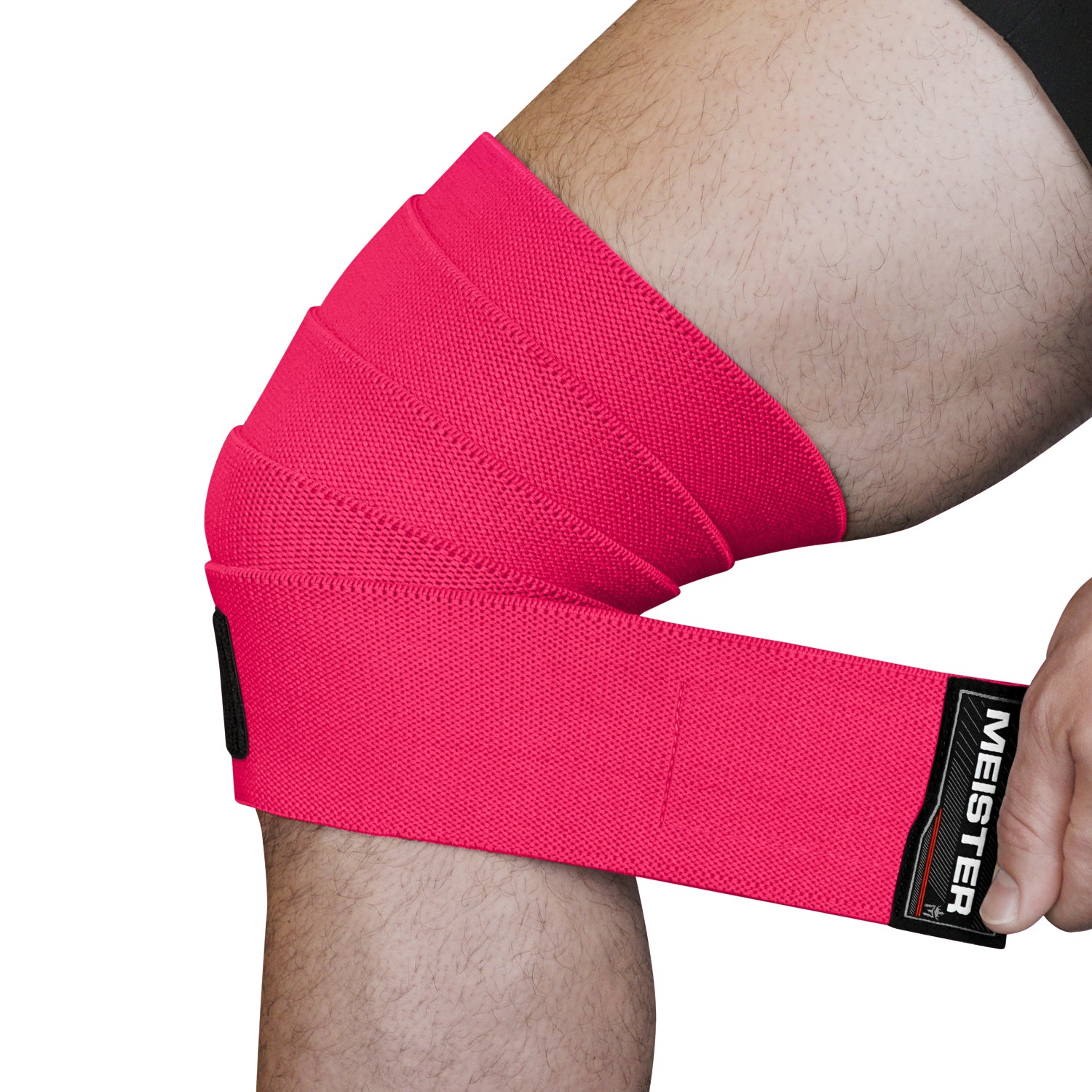 Meister 72" Elastic Weightlifting Knee Wraps - Pink