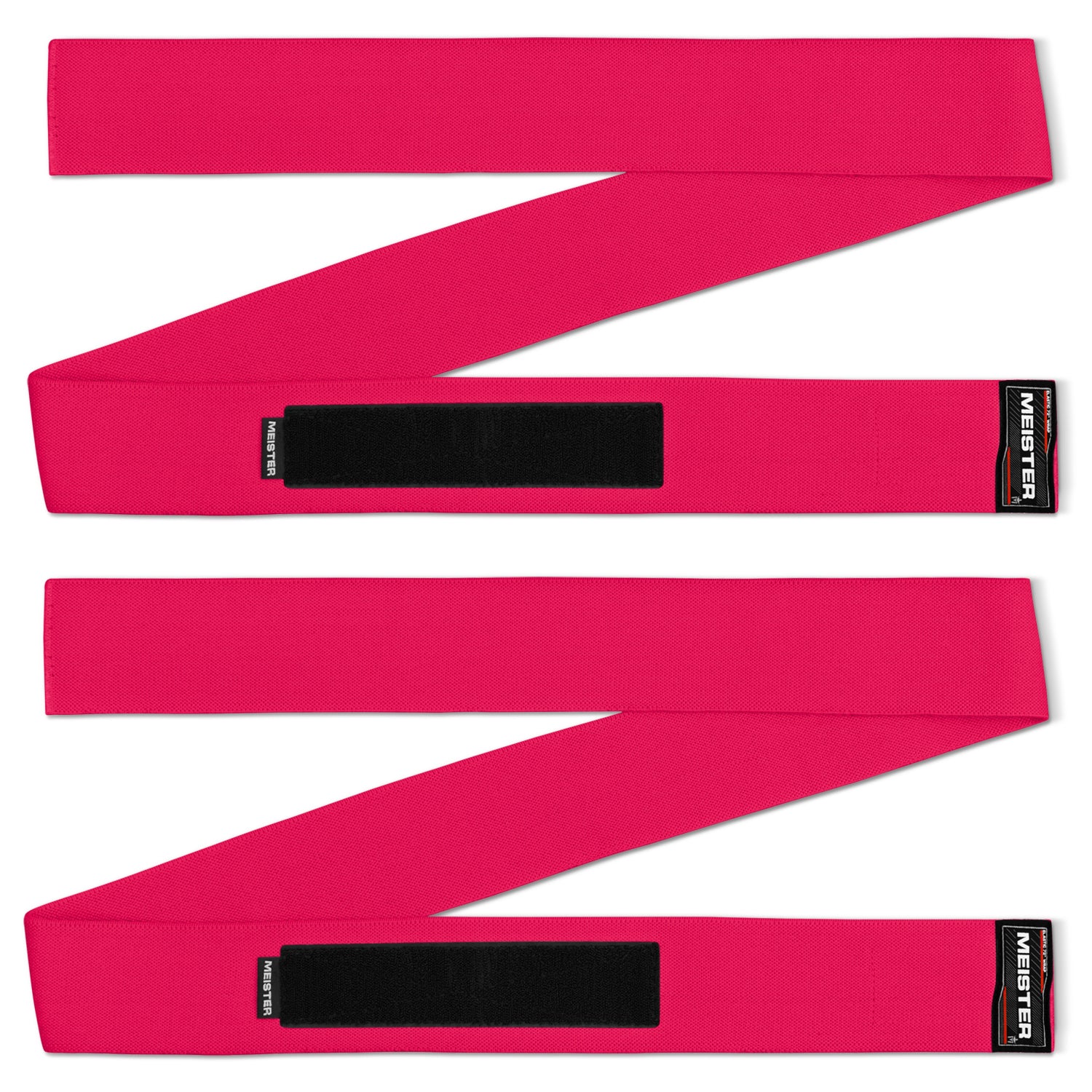 Meister 72" Elastic Weightlifting Knee Wraps - Pink