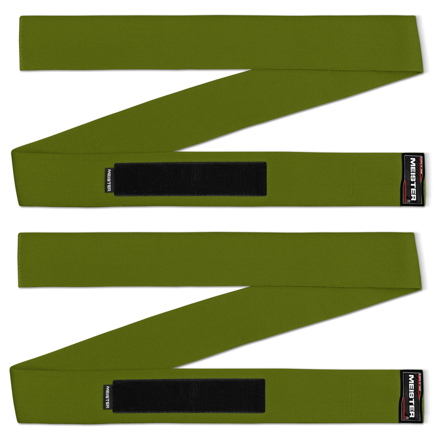Meister 72" Elastic Weightlifting Knee Wraps - Ranger Green
