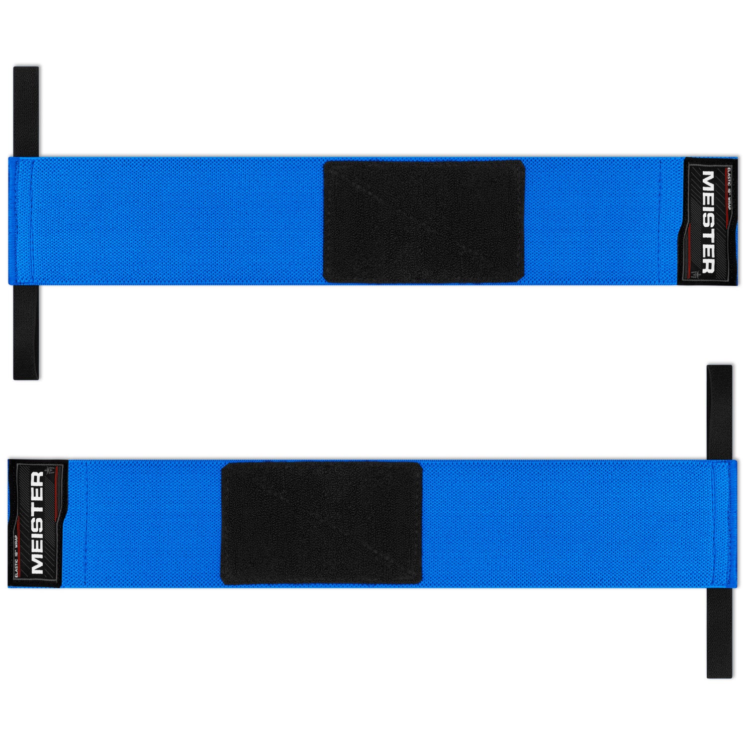 Meister 18" Elastic Weightlifting Wrist Wraps w/ Thumb Loops - Blue