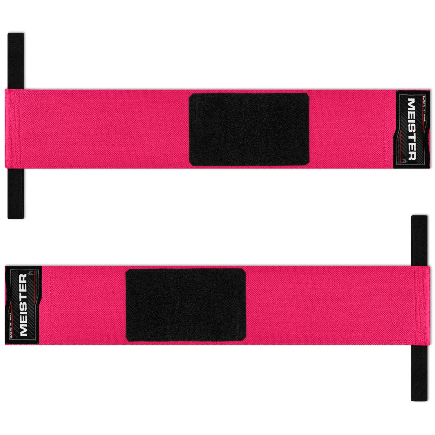 Meister 18" Elastic Weightlifting Wrist Wraps w/ Thumb Loops - Pink