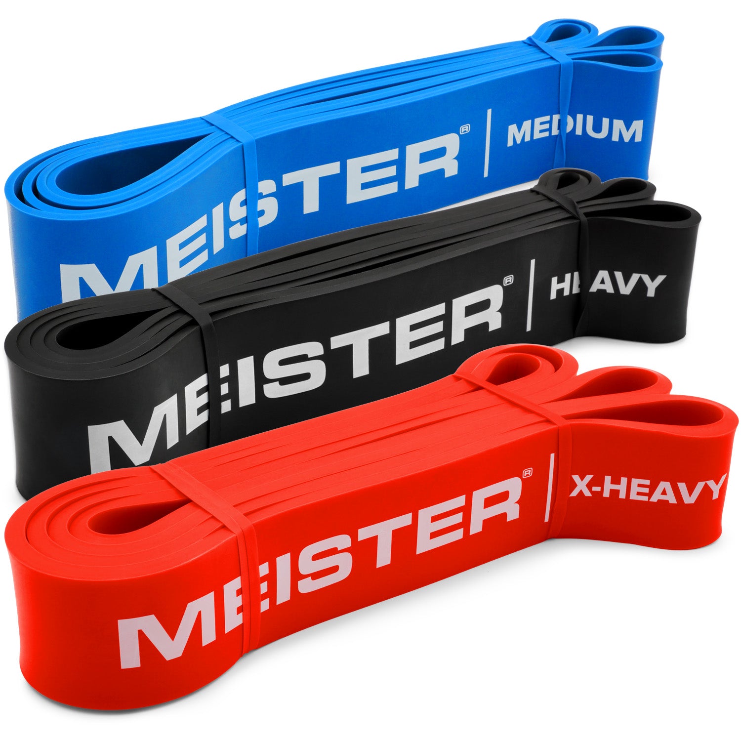 Meister X Bands - Bandes De Résistance Extra-larges Confort 41 Pouces - 5 Niveaux De Résistance - 7