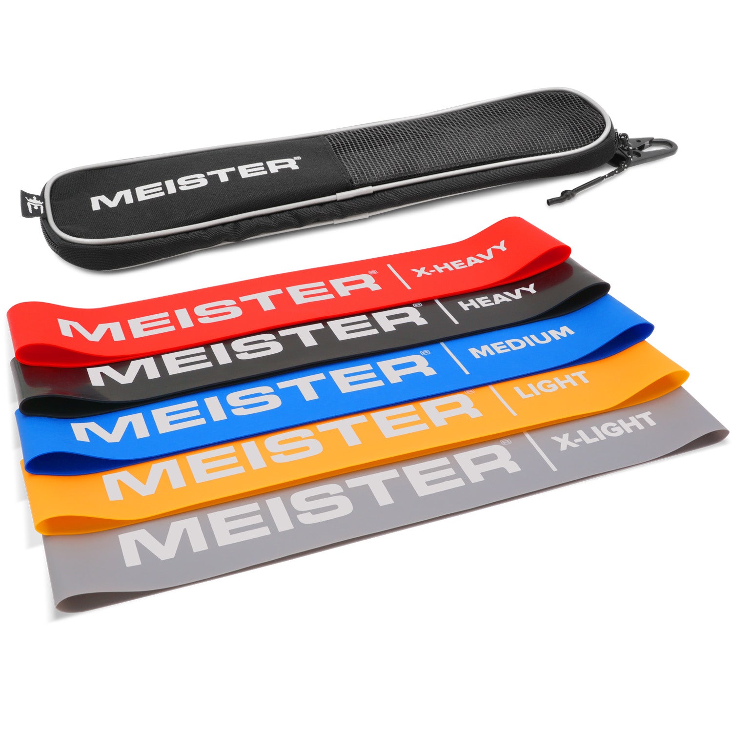 Meister Mobility Resistance Bands w/ Carry Case - 5 Band Set