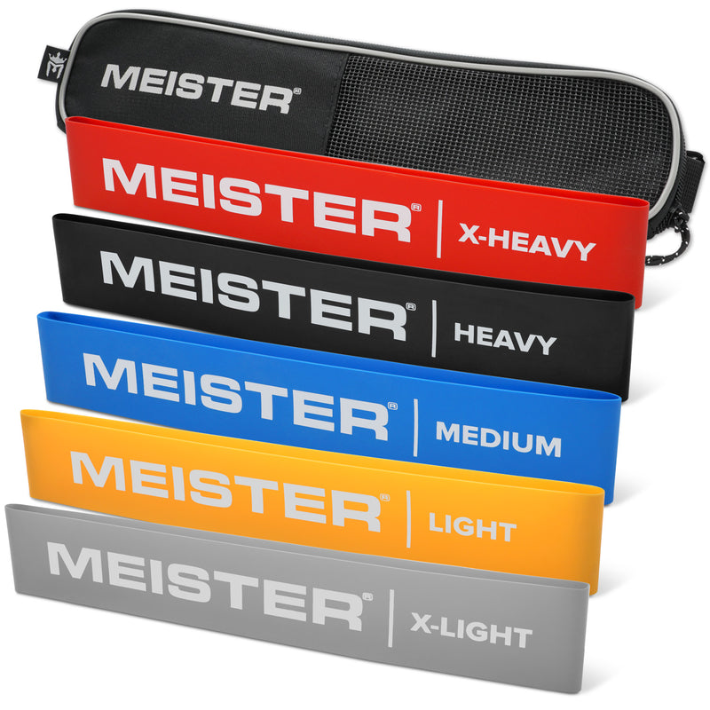 Meister Mobility Resistance Bands w/ Carry Case - 5 Band Set