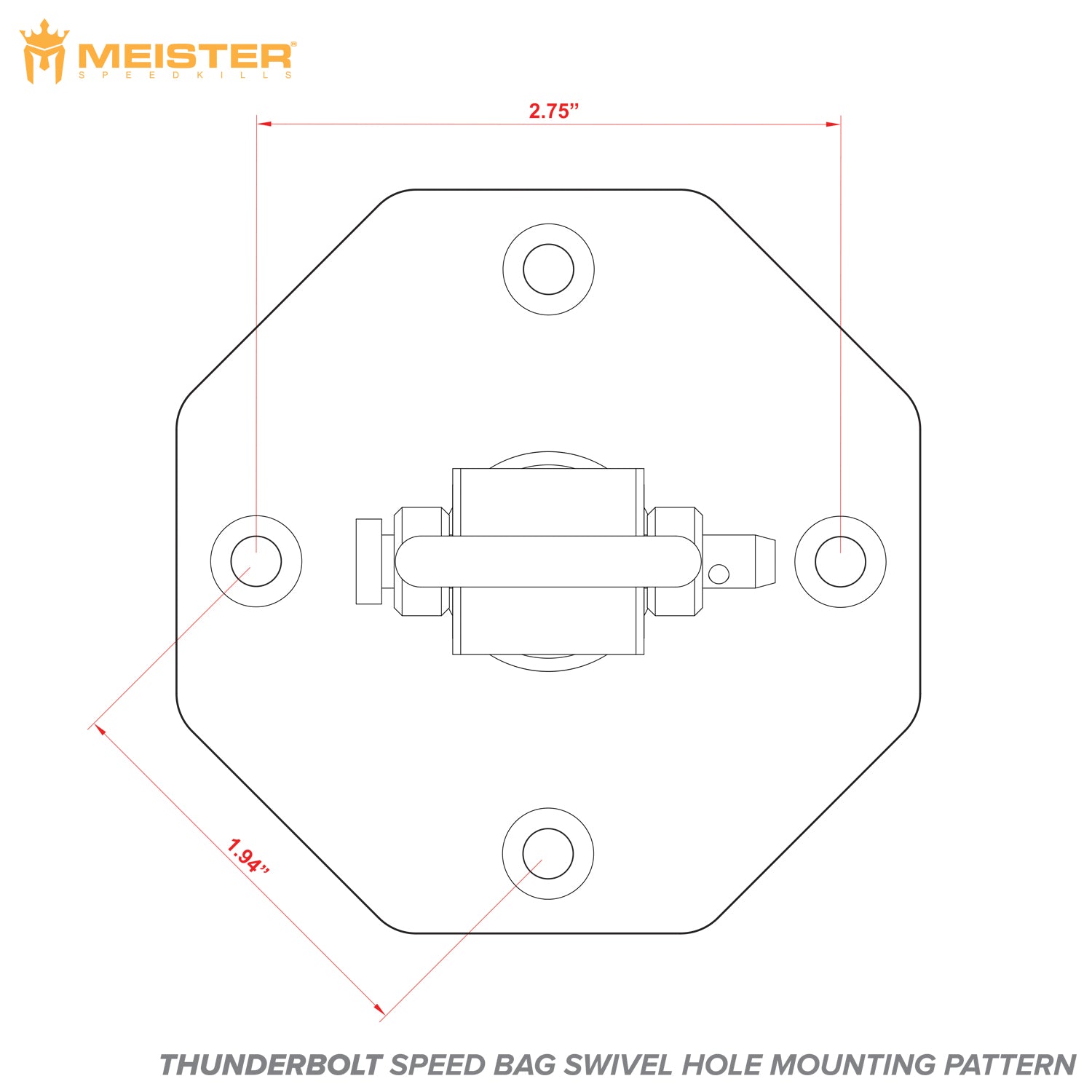 Meister SpeedKills Thunderbolt Triple-Bearing Speed Bag Swivel