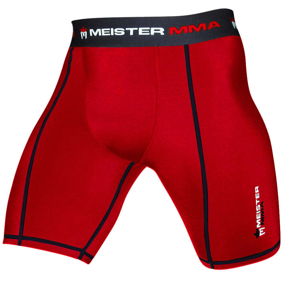 Meister Compression Rush Shorts w/ Cup Pocket - Red