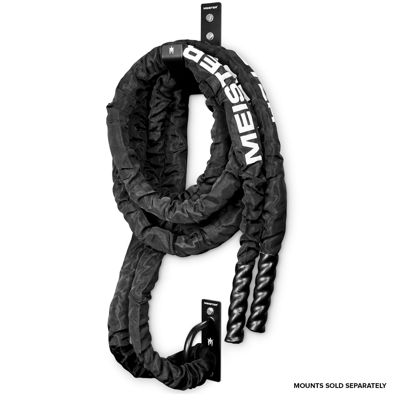 Meister Professional Sheathed Battle Rope - 2.0" Diameter / Black