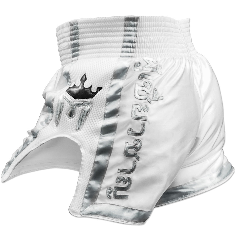 Meister ELITE Muay Thai Shorts - White/Silver