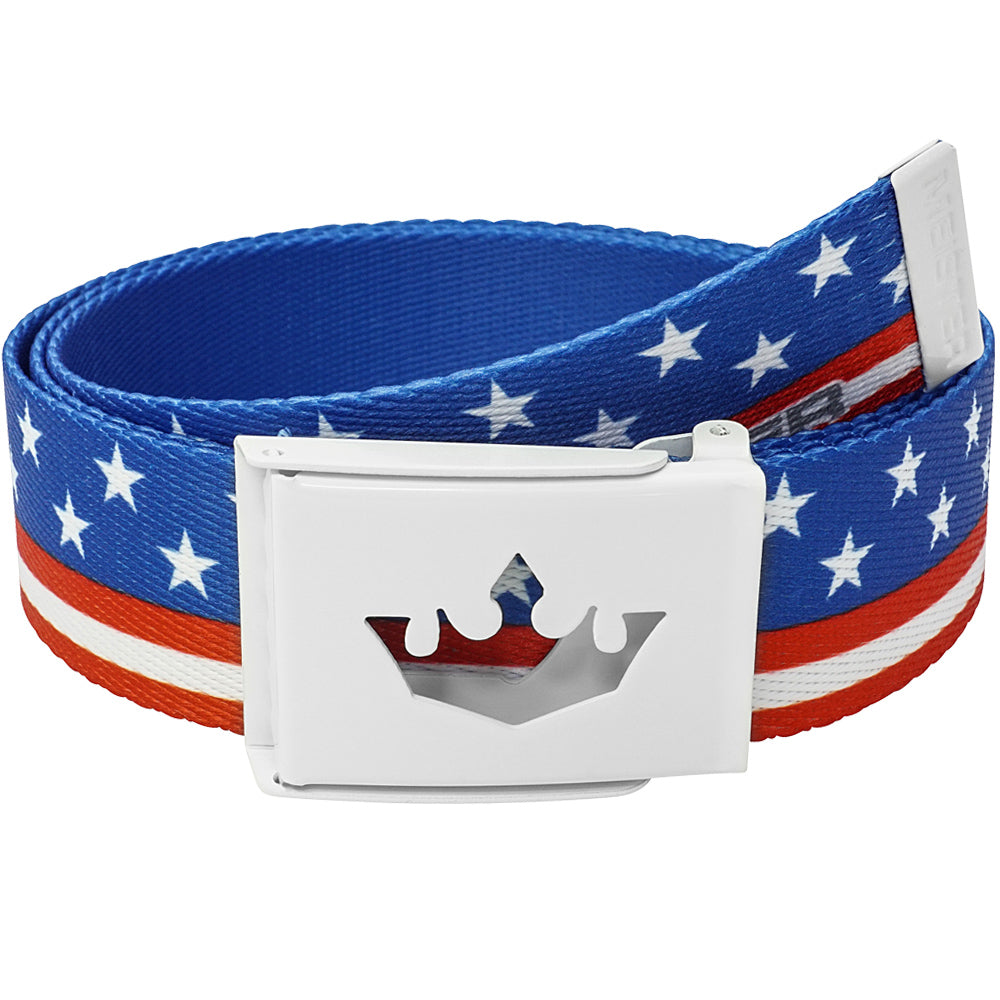 Meister Player Web Golf Belt - American Flag