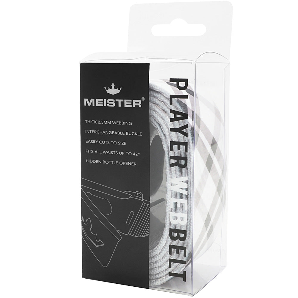 Meister Player Web Golf Belt - Modern Plaid