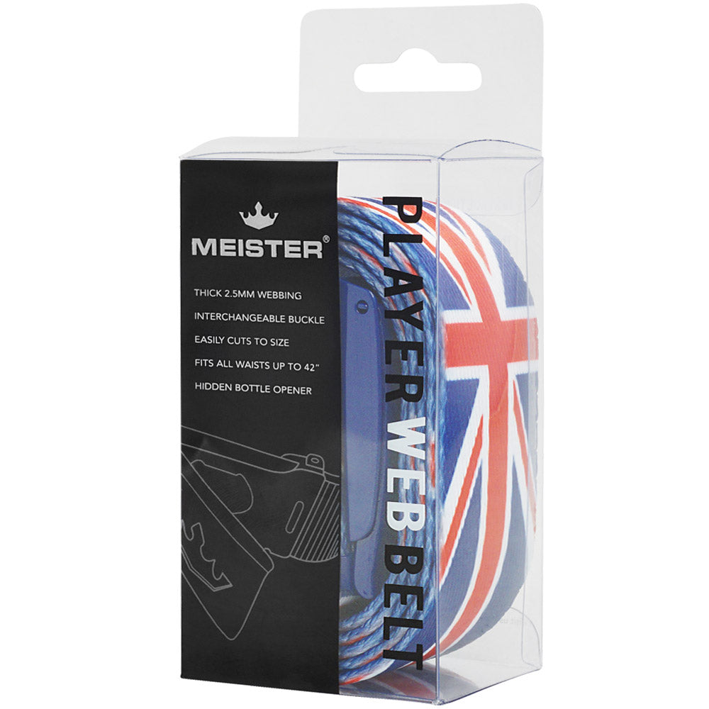 Meister Player Web Golf Belt - Union Jack