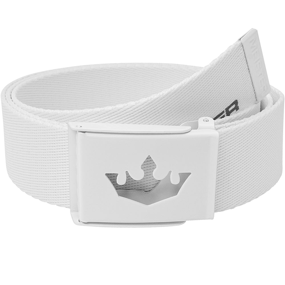 Meister Player Web Golf Belt - White