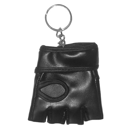 Leather MMA Glove Keychain - Black