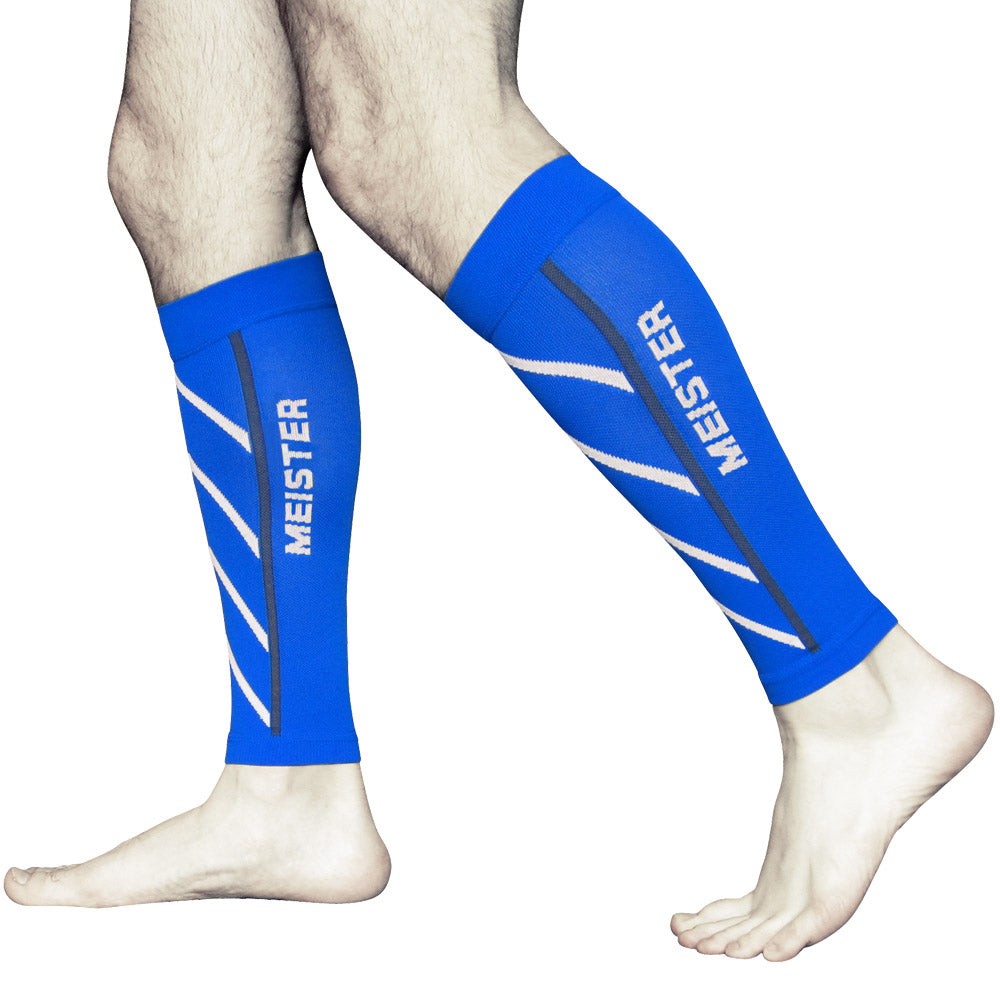 Graduated 20-25mmHg Compression Leg Sleeves (Pair) - Blue