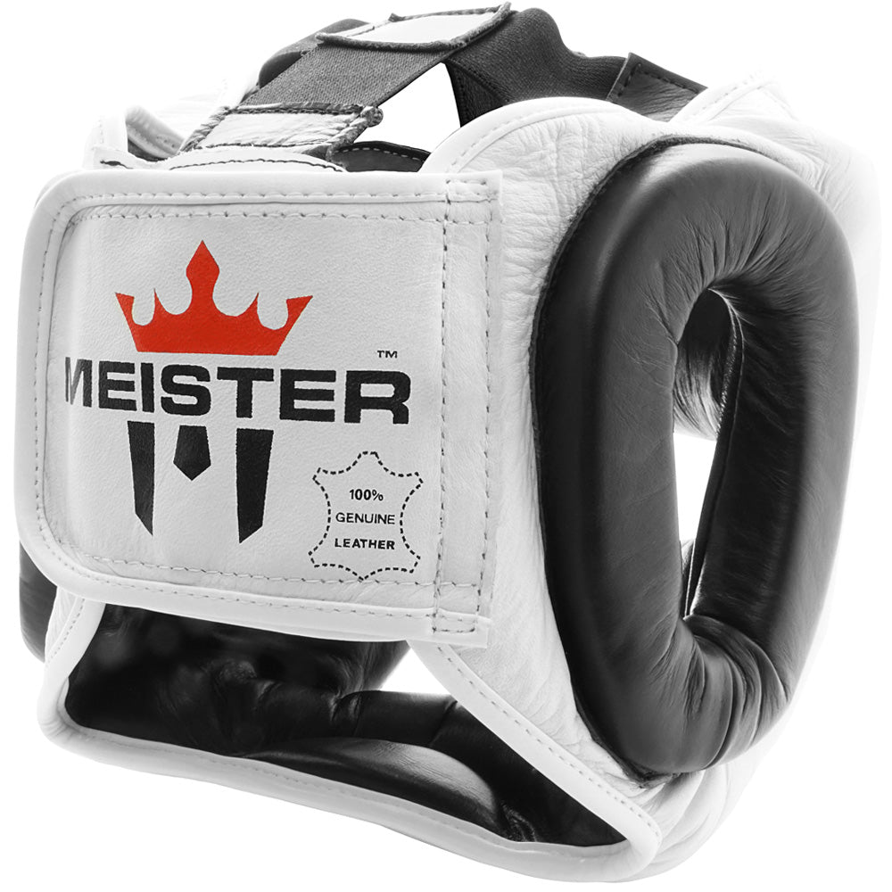 Meister Gel Full-Face Training Head Guard - White/Black/Red