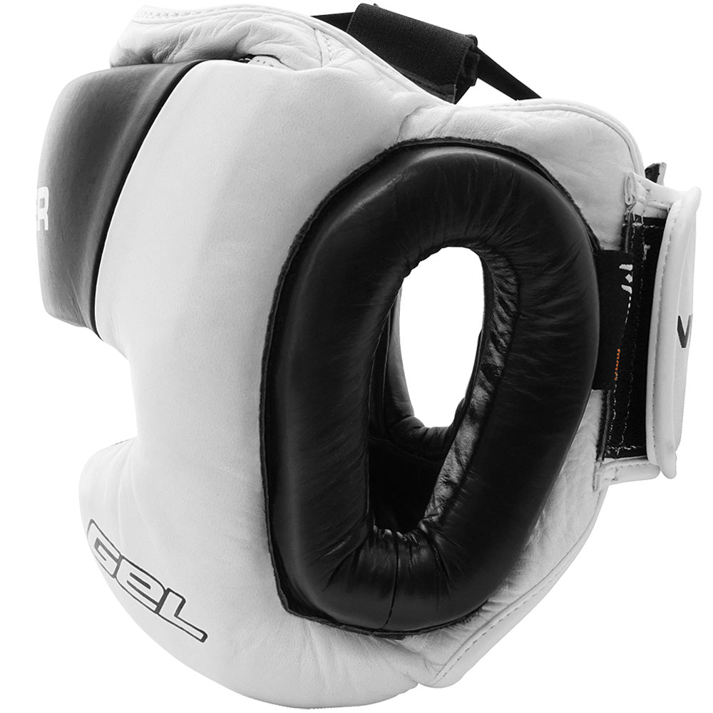 Meister Gel Full-Face Training Head Guard - White/Black/Red