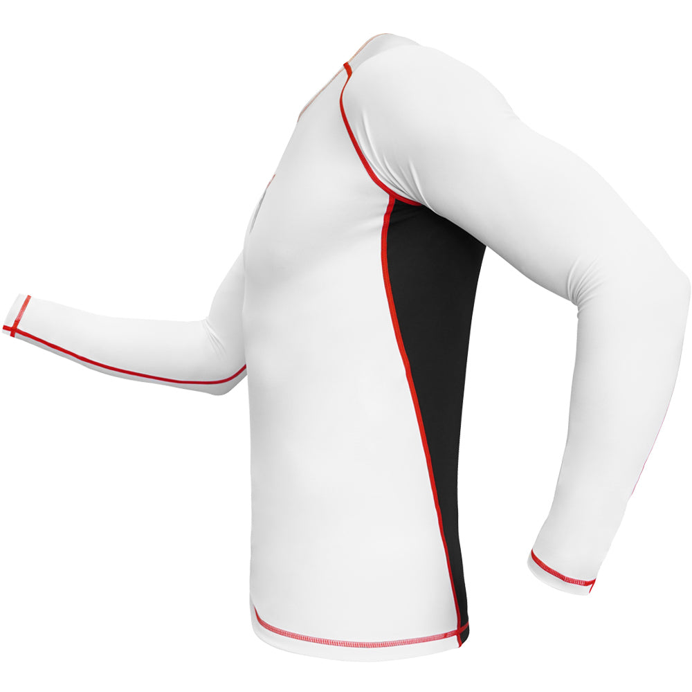 Meister Rush Long-Sleeve Rash Guard - White/Red