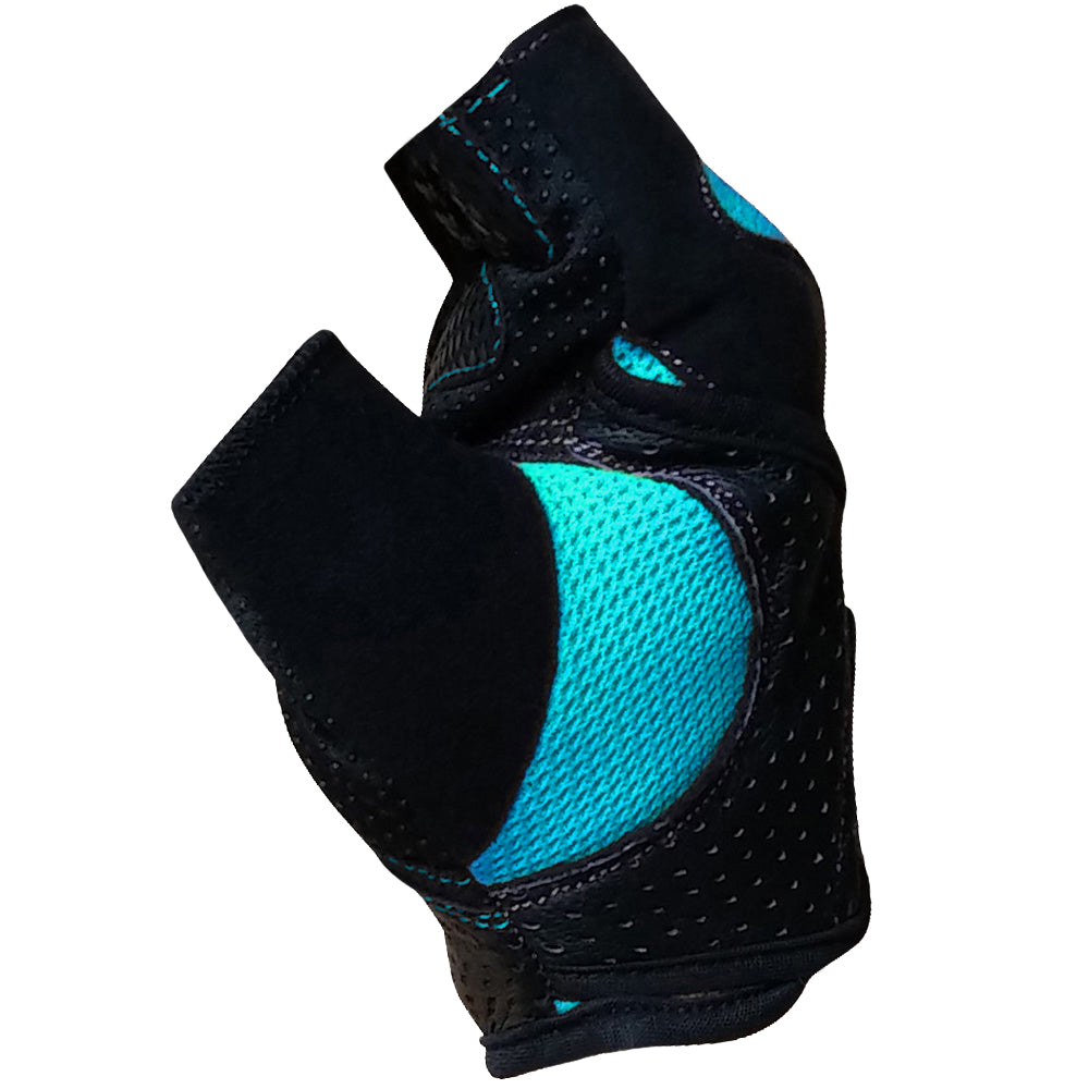 Meister Women's Fit Weight Lifting Gloves - Black/Turquoise