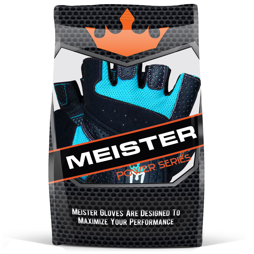 Meister Women's Fit Weight Lifting Gloves - Black/Turquoise