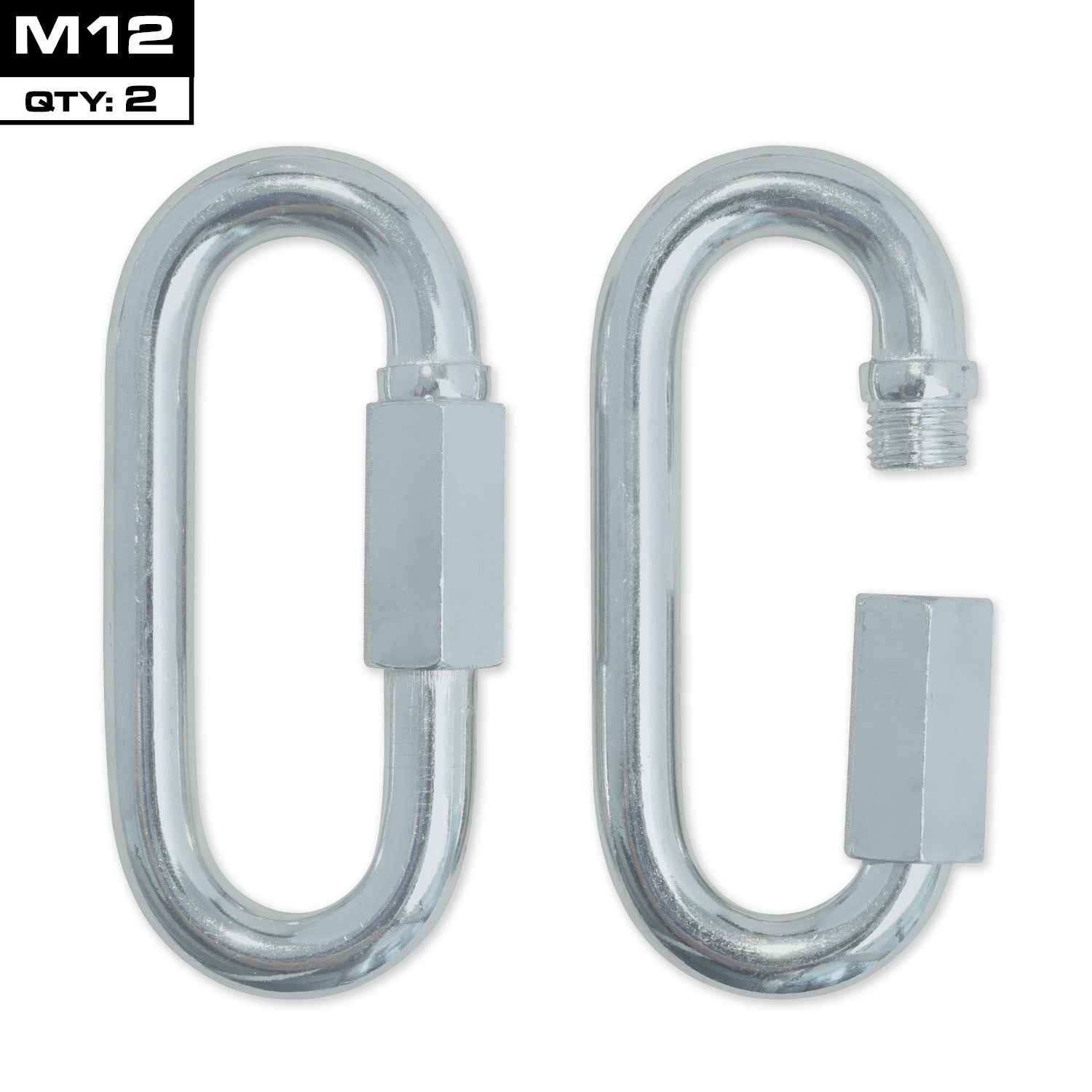 Meister Quick Link Screwlock Carabiners - M12 x 2 Pack