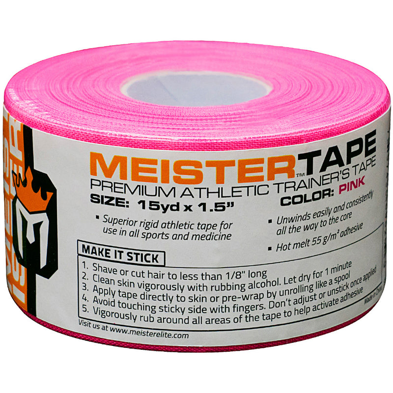 MeisterTape Premium Athletic Trainer's Tape - 15Yd - Pink