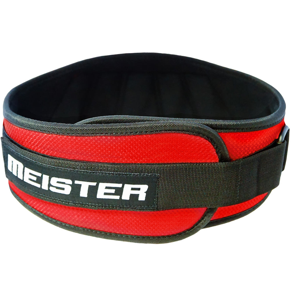 Contoured Neoprene Weight Lifting Belt - Red