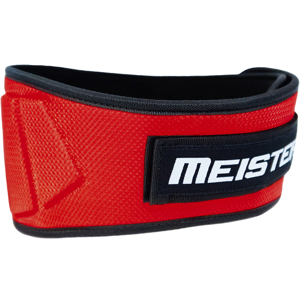 Contoured Neoprene Weight Lifting Belt - Red