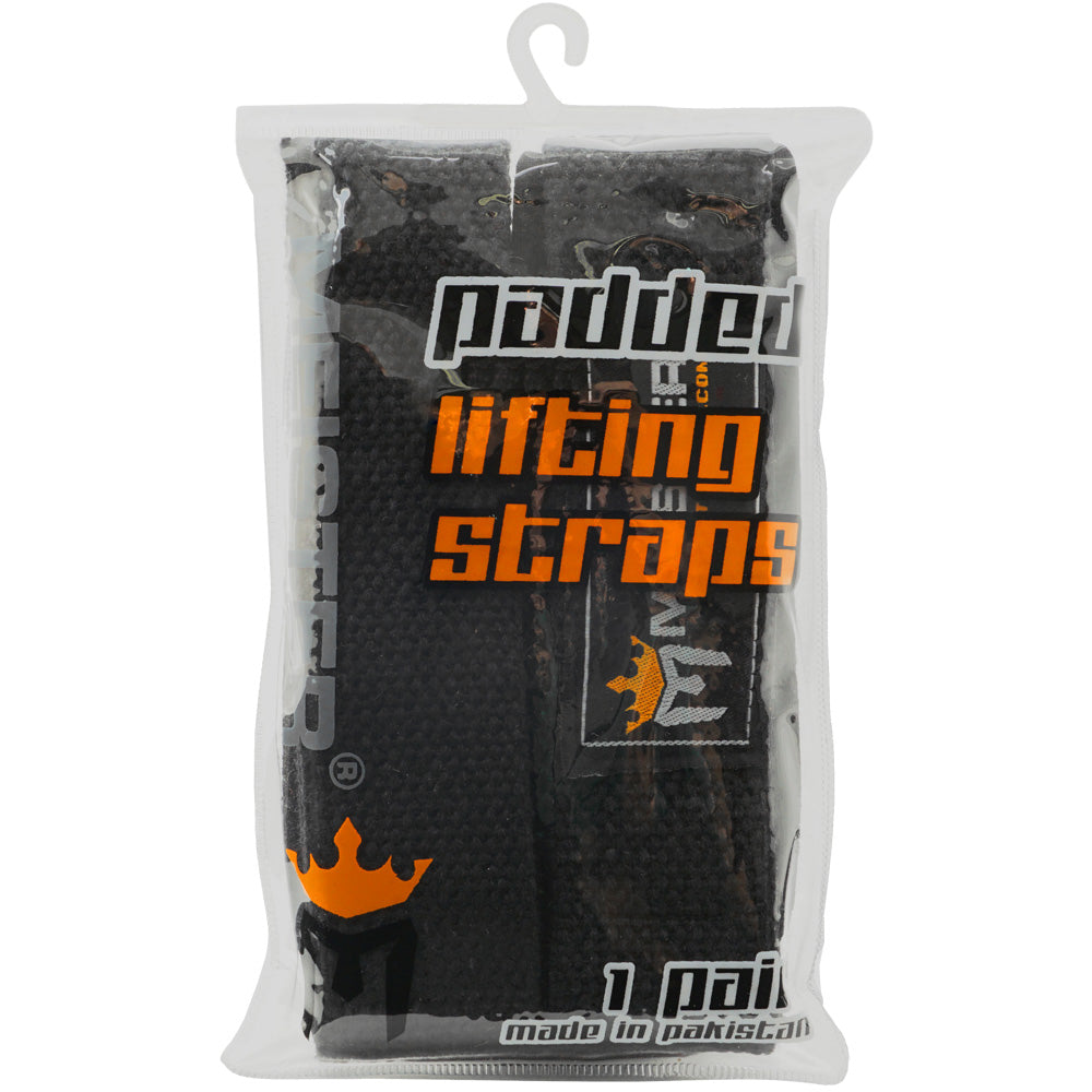 Neoprene-Padded Lifting Straps (Pair) - Black