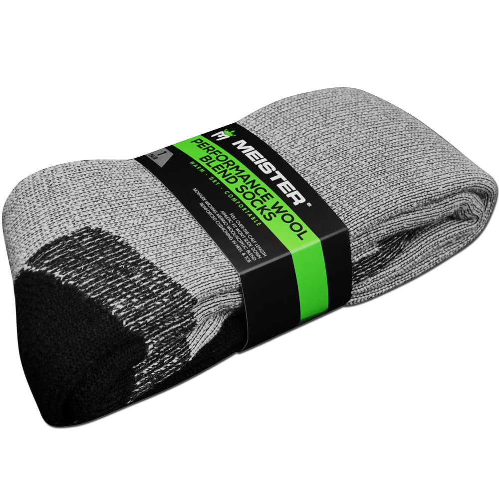 Meister Performance Wool Blend Over-The-Calf Socks - Gray