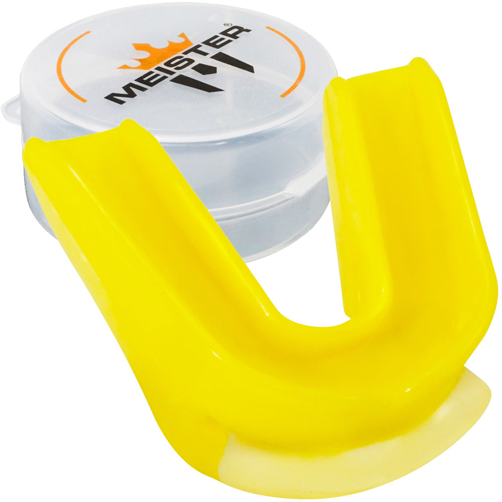 Yellow Moldable DOUBLE Mouth Guard w/ Case