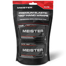 Meister ELITE 180" Elastic Hand Wraps - Black