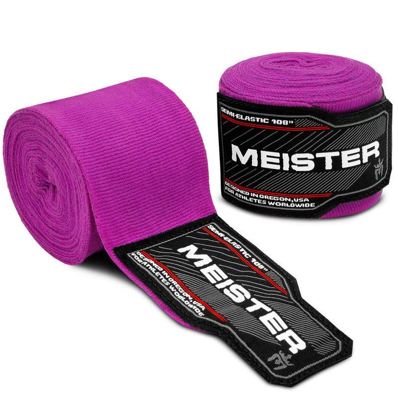 Junior 108" MMA Hand Wraps (Pair) - Purple