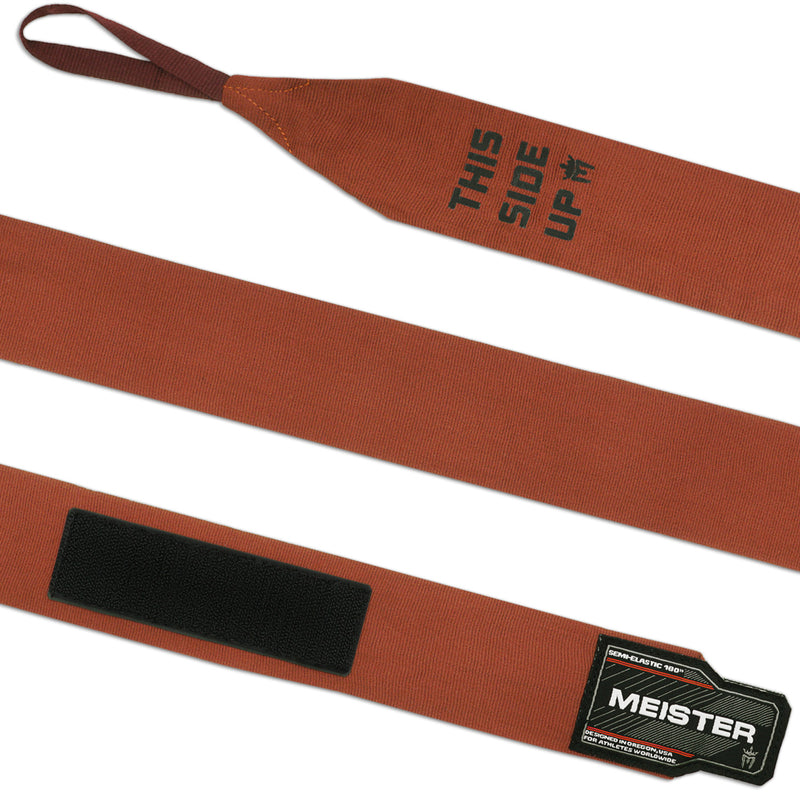 180" Semi-Elastic Hand Wraps for MMA & Boxing (Pair) - Brown