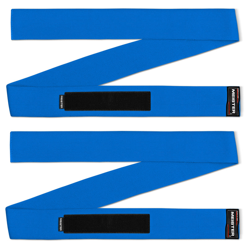 Meister 72" Elastic Weightlifting Knee Wraps - Blue
