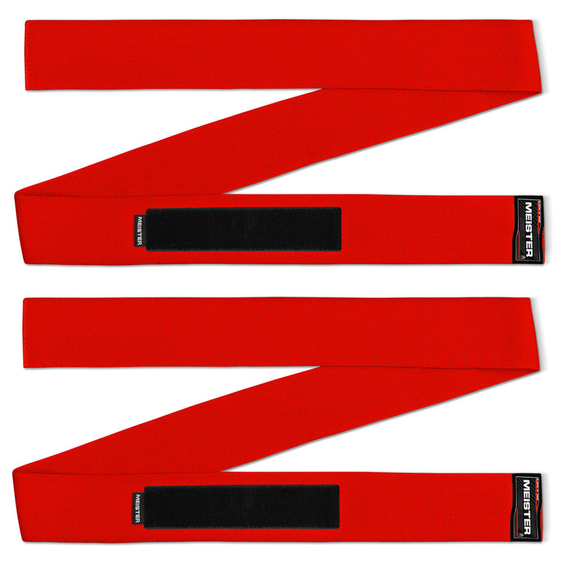 Meister 72" Elastic Weightlifting Knee Wraps - Red