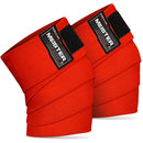 Meister 72" Elastic Weightlifting Knee Wraps - Red