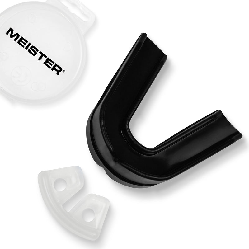 Black Moldable DOUBLE Mouth Guard w/ Case