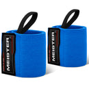 Meister 18" Elastic Weightlifting Wrist Wraps w/ Thumb Loops - Blue