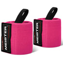 Meister 18" Elastic Weightlifting Wrist Wraps w/ Thumb Loops - Pink