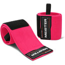 Meister 18" Elastic Weightlifting Wrist Wraps w/ Thumb Loops - Pink