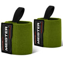 Meister 18" Elastic Weightlifting Wrist Wraps w/ Thumb Loops - Ranger Green