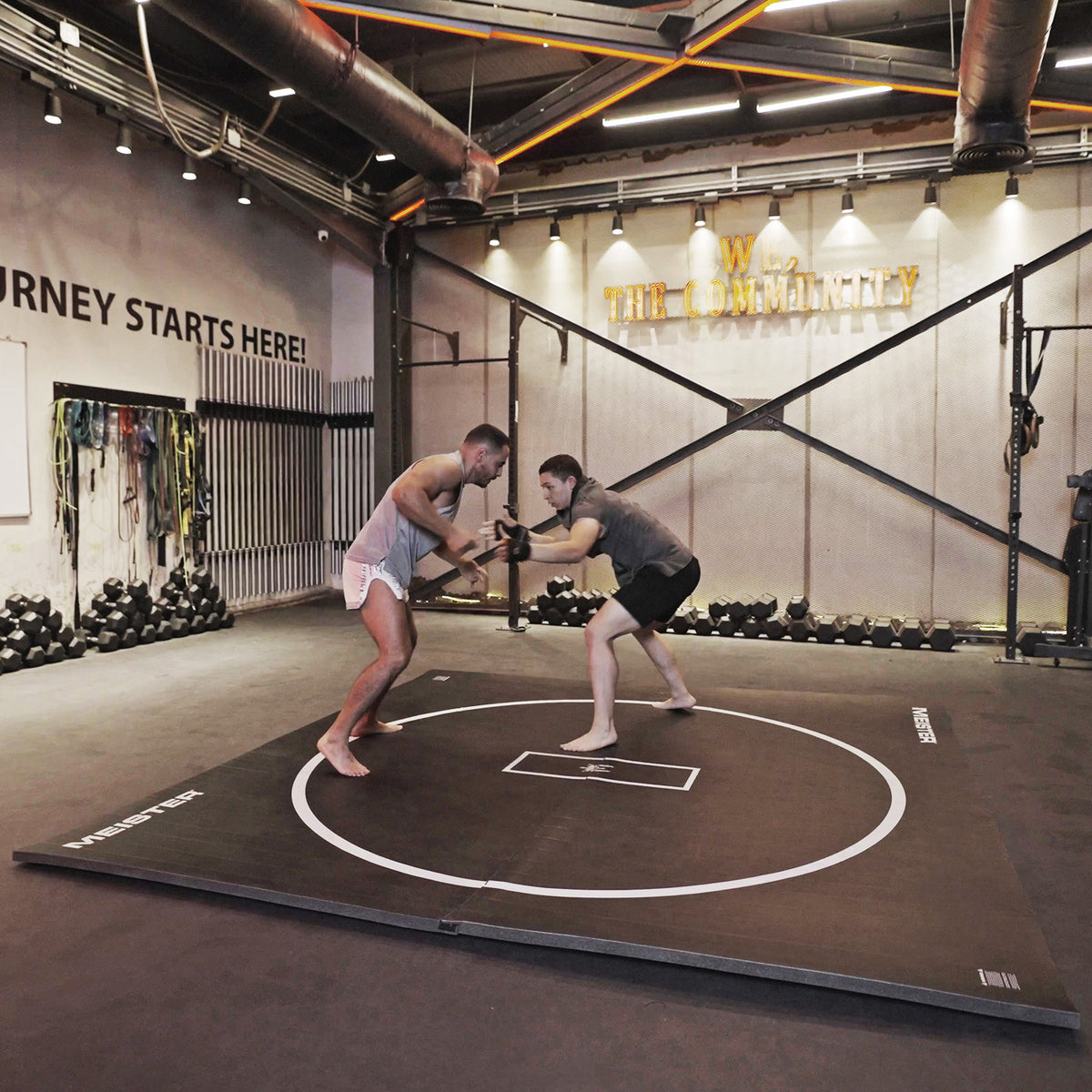 Meister FlexFloor 10ft x 10ft Roll-Up Wrestling Mat - Black | Meister