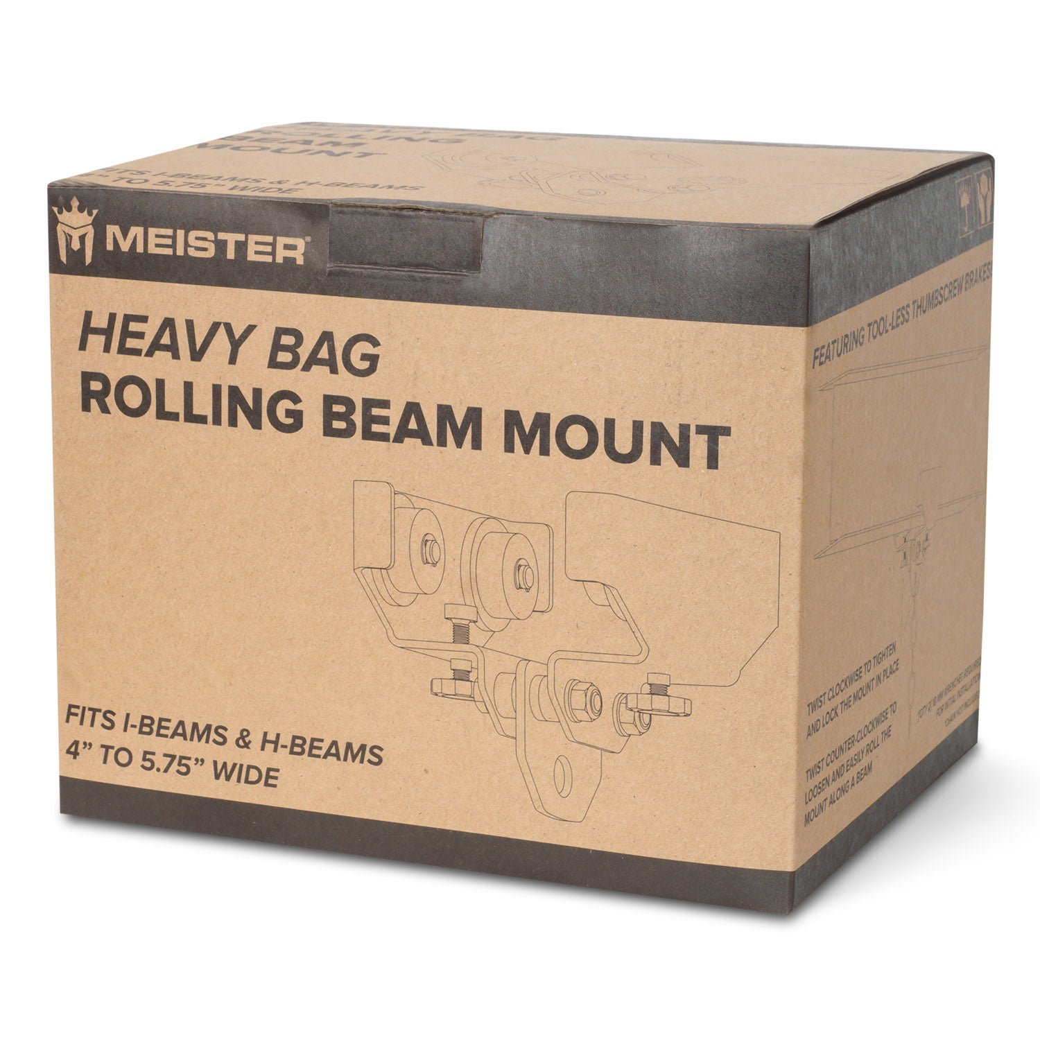 Meister Heavy Bag Rolling Beam Mount for I-Beams & H-Beams (4" - 5.75")