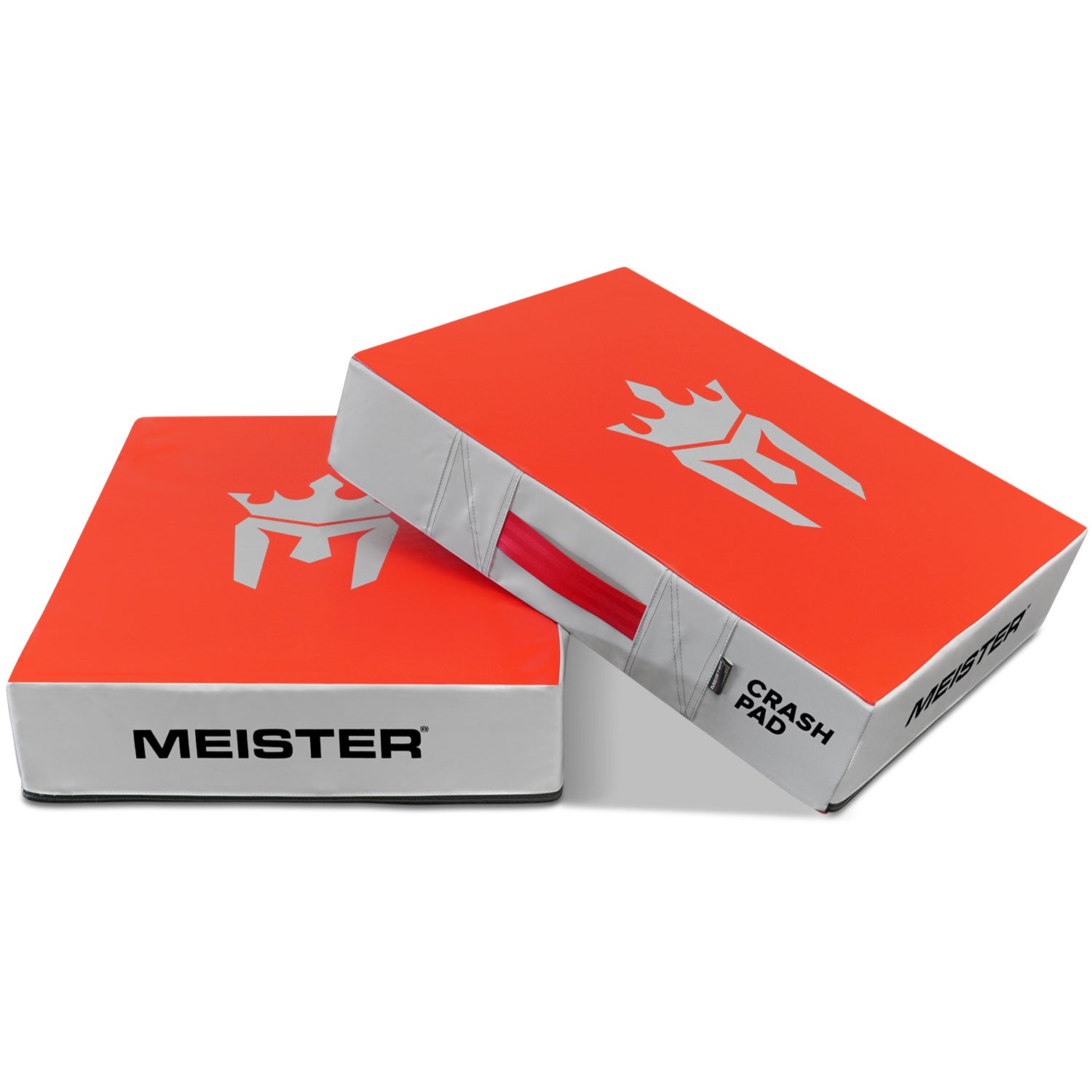 Meister Crash Pad Weight Lifting Drop Pads - Red/Gray (Pair)